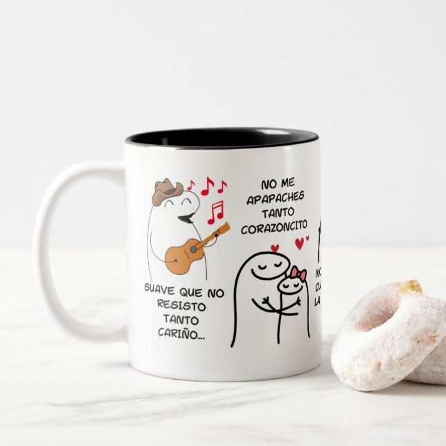 Caneca De Café Em Dois Tons Mug caranguero "C0QUETA" (Com Donut)