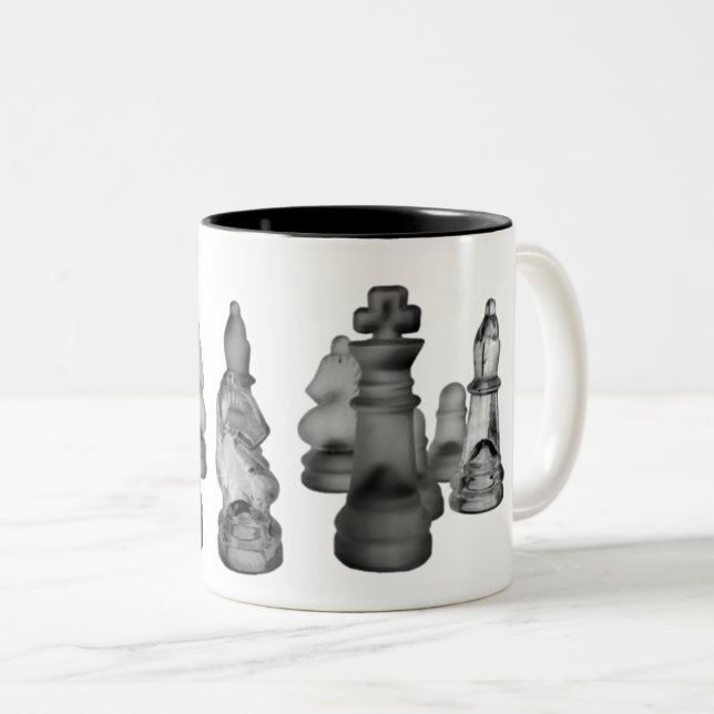 Caneca De Café Em Dois Tons Mug Chess (Frente Esquerda)