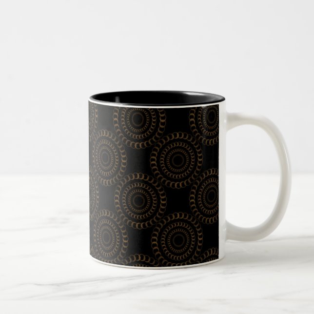 Caneca De Café Em Dois Tons Mug Chic Sofisticado, Mocha (Direita)
