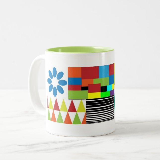 Caneca De Café Em Dois Tons mug clássico de dois tons de arte moderna (Frente Esquerda)