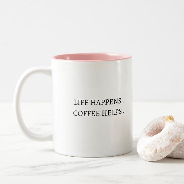 CANECA DE CAFÉ EM DOIS TONS MUG COFFEE MUG (Com Donut)