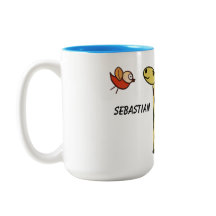 Mug com girafa e aves