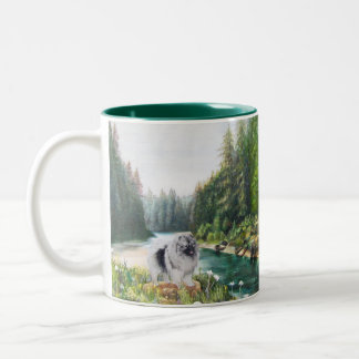 Caneca De Café Em Dois Tons Mug com Kees na floresta