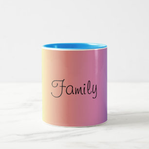 Caneca De Café Em Dois Tons Mug - Cor do arco-íris com família