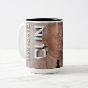 CANECA DE CAFÉ EM DOIS TONS MUG CVN- 68 USA NIMITZ NAMESAKE