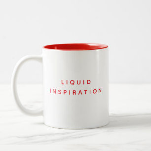 Caneca De Café Em Dois Tons Mug da sala de artesanatos, Inspiração líquida 030
