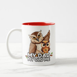 Caneca De Café Em Dois Tons Mug de 2 Tom 11oz : Meu Pai Meu Velho Eu (vermelho
