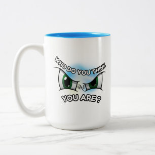 Caneca De Café Em Dois Tons Mug De 2 Tom E 11Oz: Quem Você Acha (Azul-Claro)