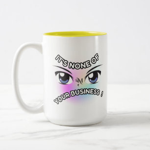 Caneca De Café Em Dois Tons Mug de 2 tons 15oz : Nenhum de seus (amarelo)