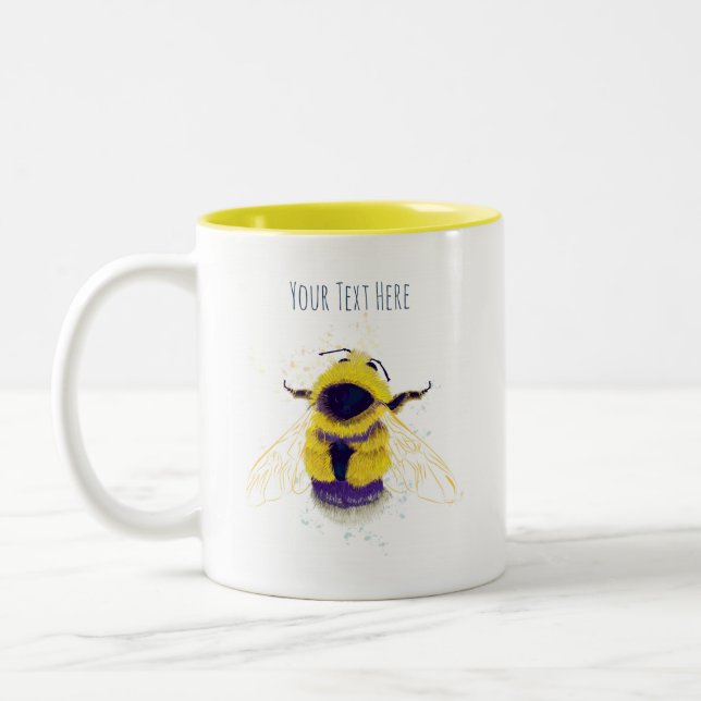 Caneca De Café Em Dois Tons Mug de abelhão personalizado (Esquerda)