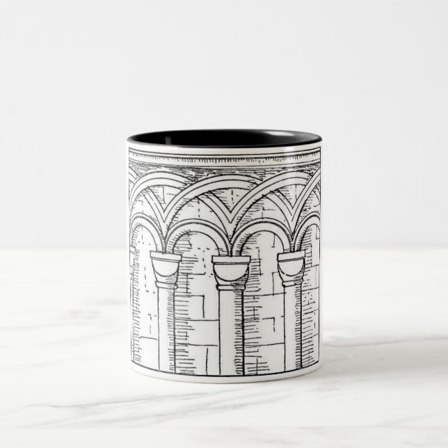 Caneca De Café Em Dois Tons Mug de arquitetura medieval (Centro)