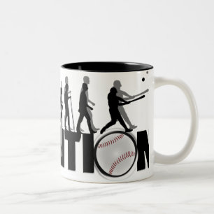 Caneca De Café Em Dois Tons Mug de Baseball Evolution