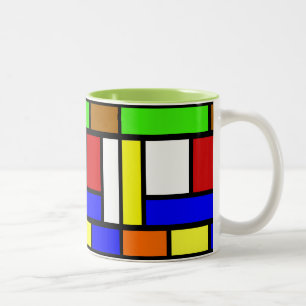 Caneca De Café Em Dois Tons Mug de bloco de cor vibrante