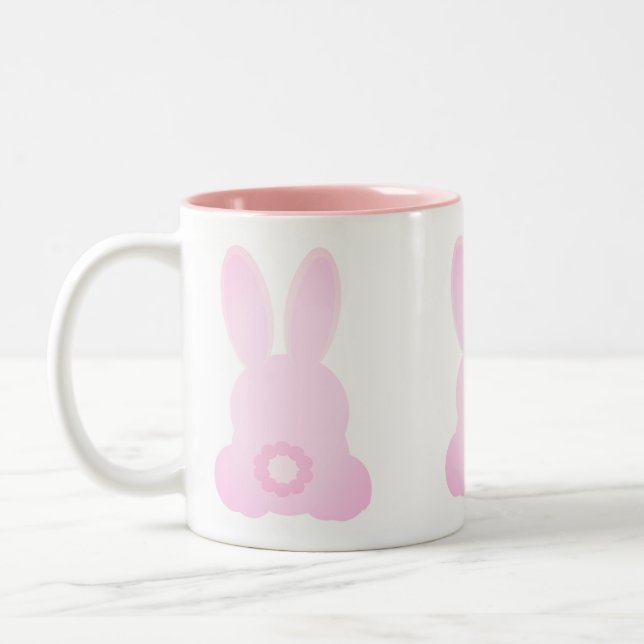 Caneca De Café Em Dois Tons Mug de Bunnies Rosa (Esquerda)