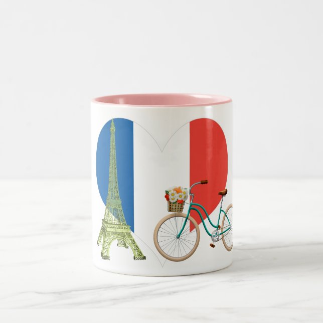 Caneca De Café Em Dois Tons Mug De Café Bicicleta De Dois Tons (Centro)