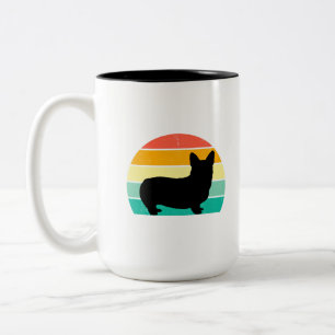 Caneca De Café Em Dois Tons Mug De Café De Corgi Sunset