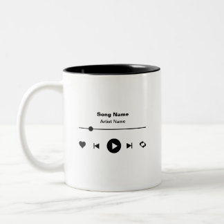 Caneca De Café Em Dois Tons Mug de Café de Dois Toneladas Do Jogador De Música
