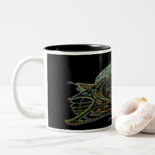 Caneca De Café Em Dois Tons Mug De Café De Duas Toneladas Com Espaco Art 1 E 1