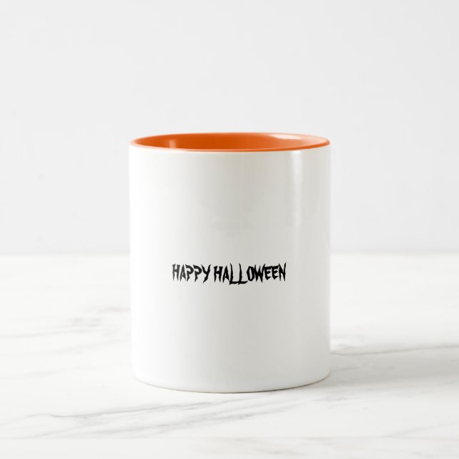 Caneca De Café Em Dois Tons Mug de Café de Halloween (Centro)