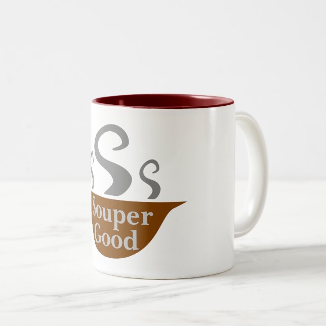 Caneca De Café Em Dois Tons Mug de Café de Souper Bom (Frente Esquerda)
