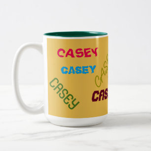 CANECA DE CAFÉ EM DOIS TONS MUG DE CAFÉ DECO DE NOME PERSONALIZADO