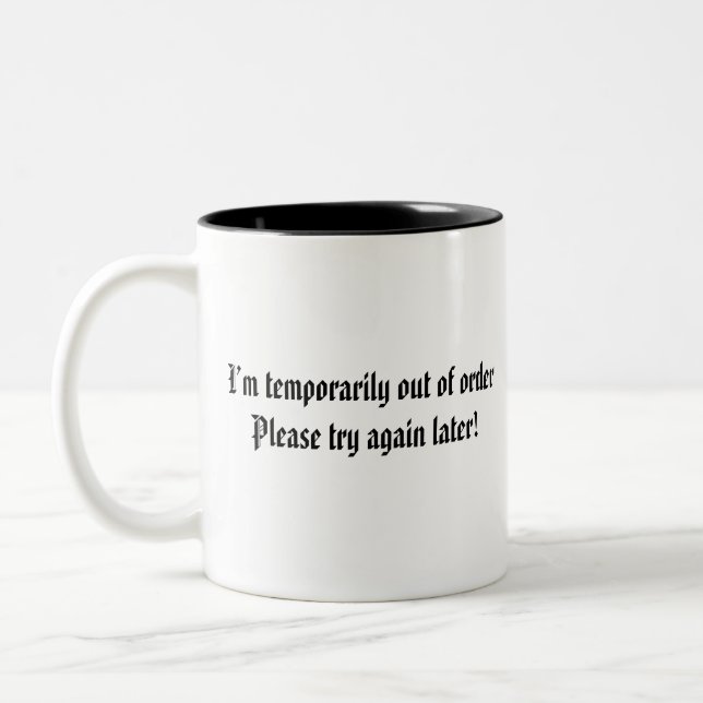 Caneca De Café Em Dois Tons Mug de café divertido (Esquerda)
