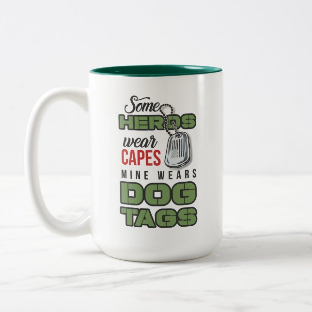 Caneca De Café Em Dois Tons Mug de Café Herói Militar (Esquerda)