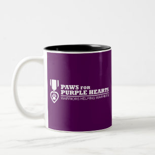 Caneca De Café Em Dois Tons Mug de café - Logotipo roxo w branco