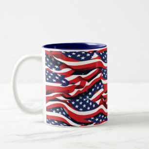 Caneca De Café Em Dois Tons Mug de café patriótico