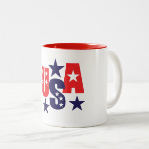 Caneca De Café Em Dois Tons Mug de café patriótico