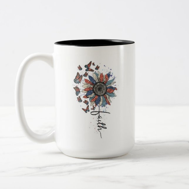 Caneca De Café Em Dois Tons Mug De Café Religioso, Inspiracional E Motivaciona (Esquerda)