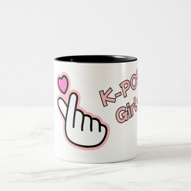 Caneca De Café Em Dois Tons Mug de cinta-pop (Centro)