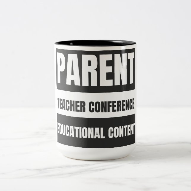 Caneca De Café Em Dois Tons Mug de Conferência de Professores-Pais (Centro)