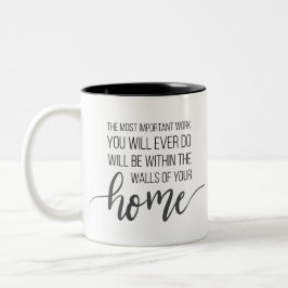 Caneca De Café Em Dois Tons Mug de Cotação Motivacional para Mães e Escolas Do
