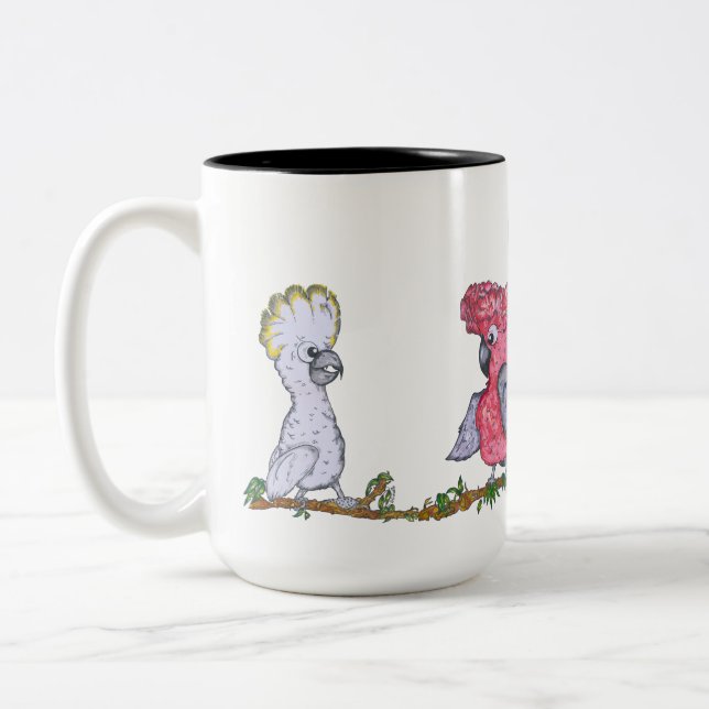 Caneca De Café Em Dois Tons Mug De Dois Tons, 444 ml - Cockatoo & Galah (Esquerda)