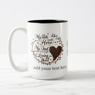 Caneca De Café Em Dois Tons Mug de dois tons com Design de coração de café
