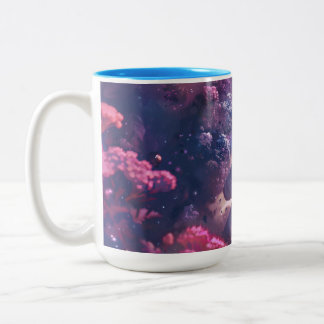 Caneca De Café Em Dois Tons Mug De Dois Tons, Exploração Espacial De 15 Oz