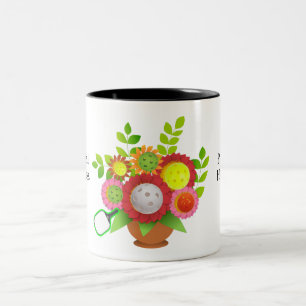 Caneca De Café Em Dois Tons Mug de Felicidade de Pickleball