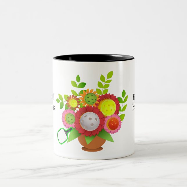 Caneca De Café Em Dois Tons Mug de Felicidade de Pickleball (Centro)