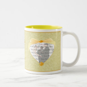 Caneca De Café Em Dois Tons Mug de Flor Amarelo