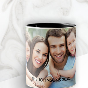 Caneca De Café Em Dois Tons Mug de Fotografia do Dia de os pais Personalizado 