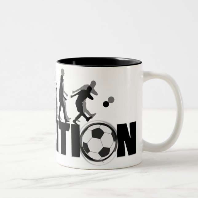 Caneca De Café Em Dois Tons Mug de futebol evolutivo (Direita)