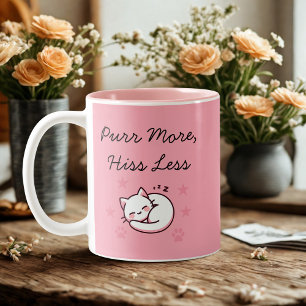 Caneca De Café Em Dois Tons Mug De Gato De Gato