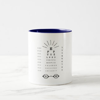 Caneca De Café Em Dois Tons Mug de Gráfico de Olhos