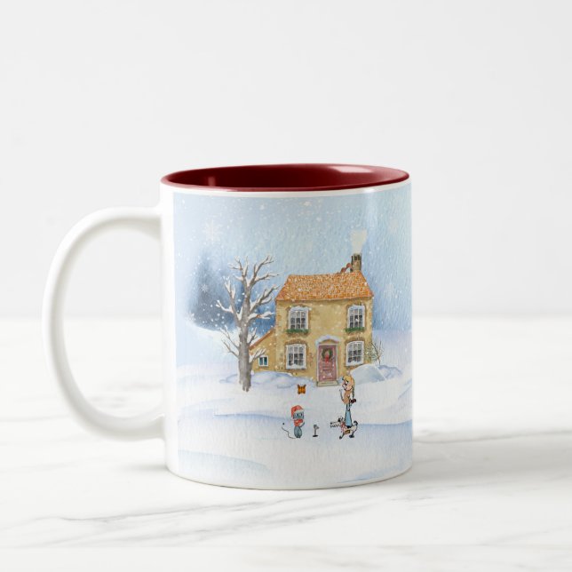 Caneca De Café Em Dois Tons Mug de inverno (Esquerda)
