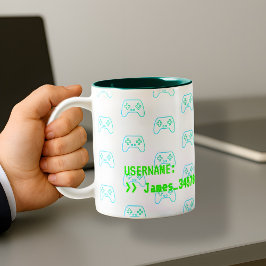 Caneca De Café Em Dois Tons Mug De Jogador Personalizado - Controladores De Jo