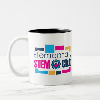 Caneca De Café Em Dois Tons Mug de logotipo do clube STEM elementar