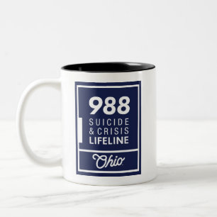 Caneca De Café Em Dois Tons Mug de logotipo vertical 988