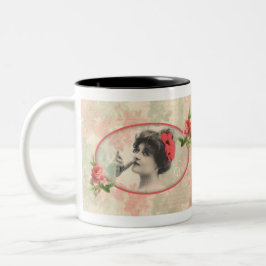Caneca De Café Em Dois Tons Mug de mulher vitoriana
