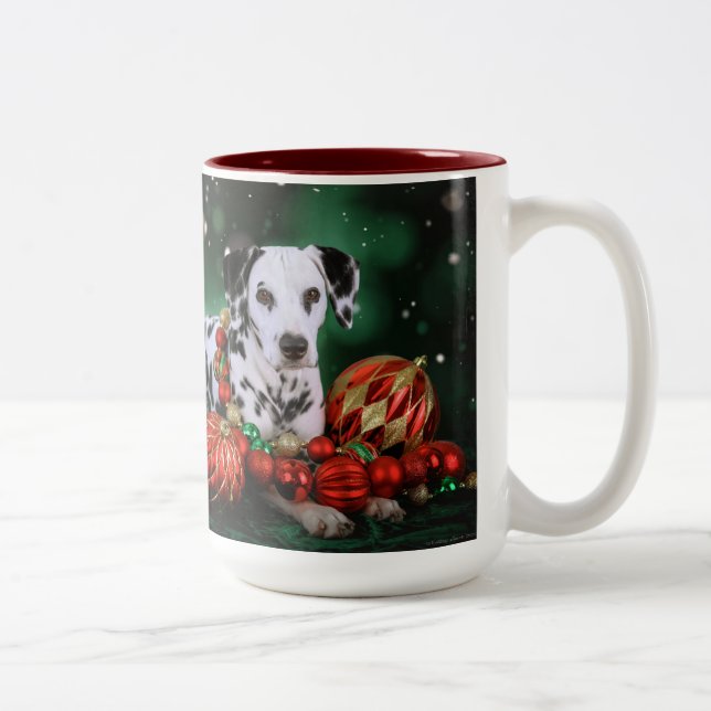 Caneca De Café Em Dois Tons Mug de Natal Dalmaciano (Direita)